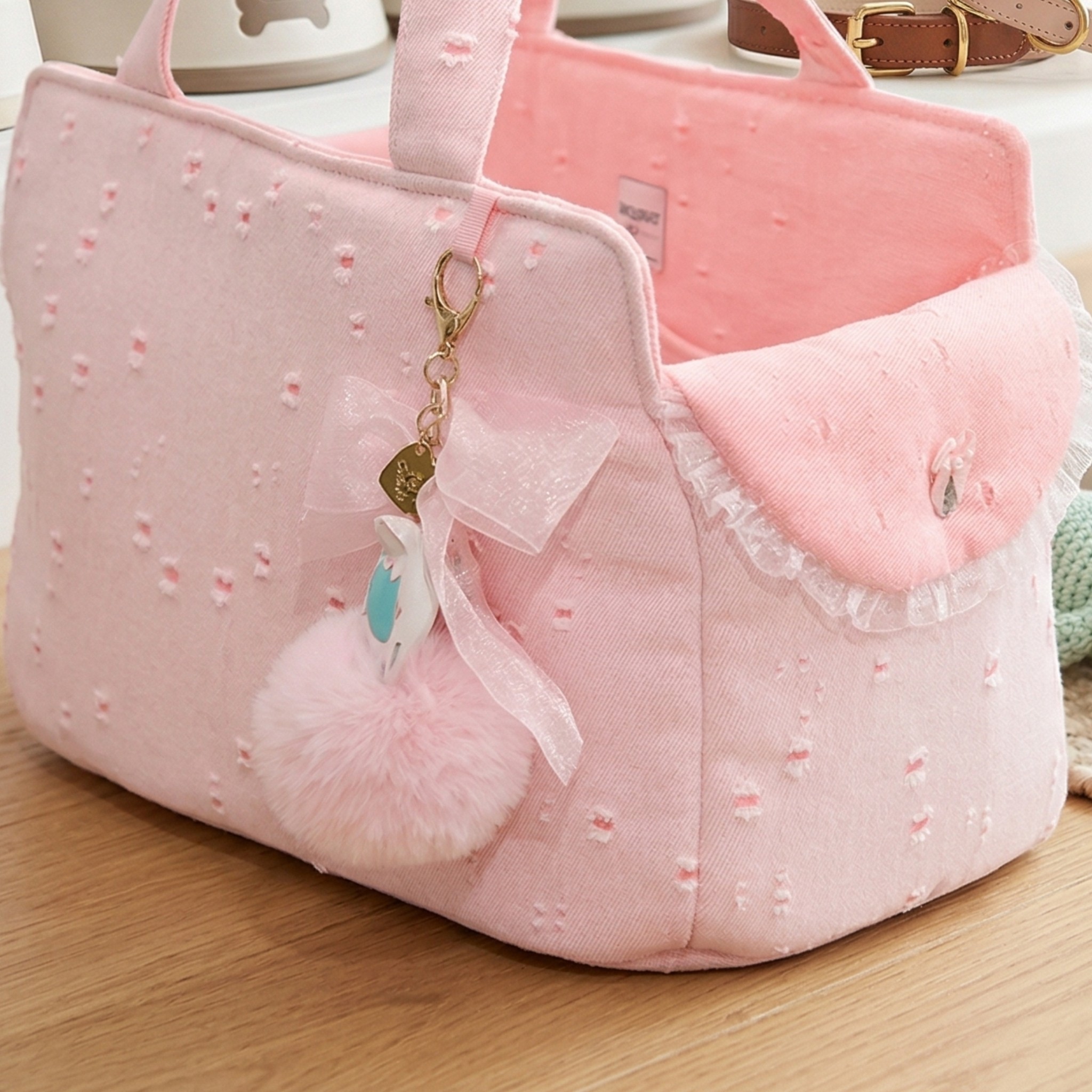 Denim Pink Tote Bag